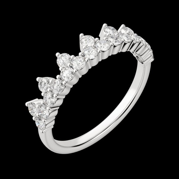 Crown Wedding Band - Picture 3 of 9